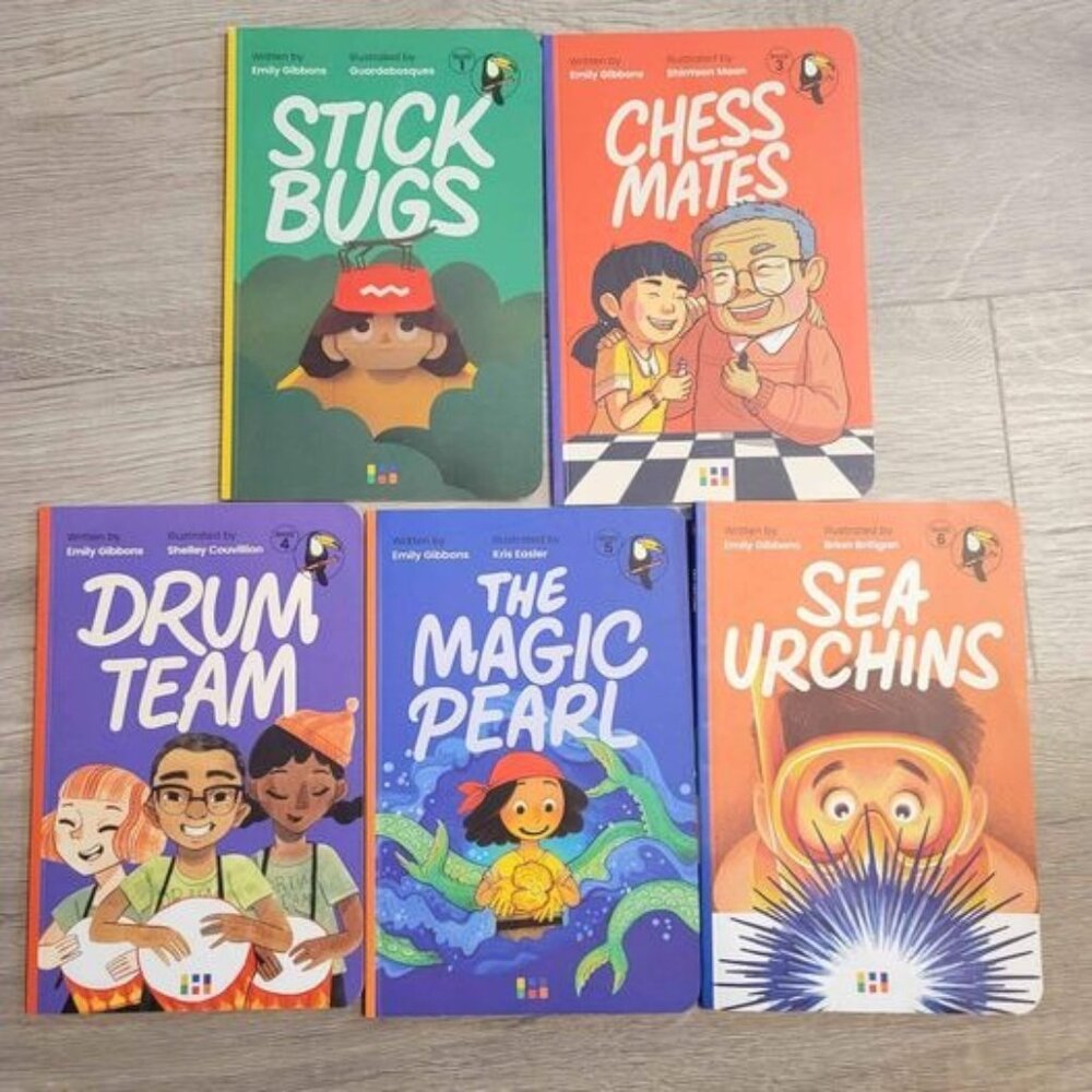 set of 5 books. learning to read book set. mid to late elementry to middle schoo